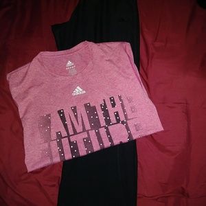 Adidas workout pant & top size L